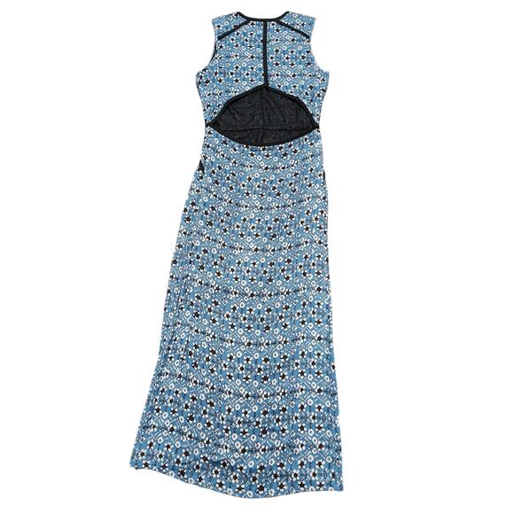 Margaret O'Leary Floral Back Cut Out Maxi Dress Size Small - Picture 6 of 7